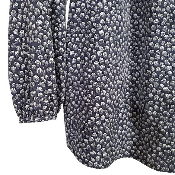 Boden Size 12 12R Blouse Peasant Boho Puff Sleeve Ribbon Tie Keyhole Blouson - Picture 5 of 7